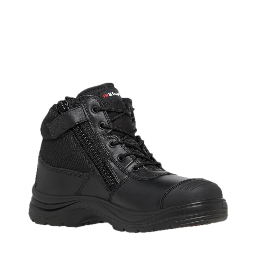 Tradie Zip/Lace Steel Cap Safety Work Boots 5 – angled view