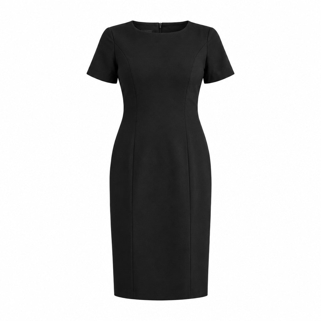 Comfort Wool Stretch Womens Short Sleeve Dress
