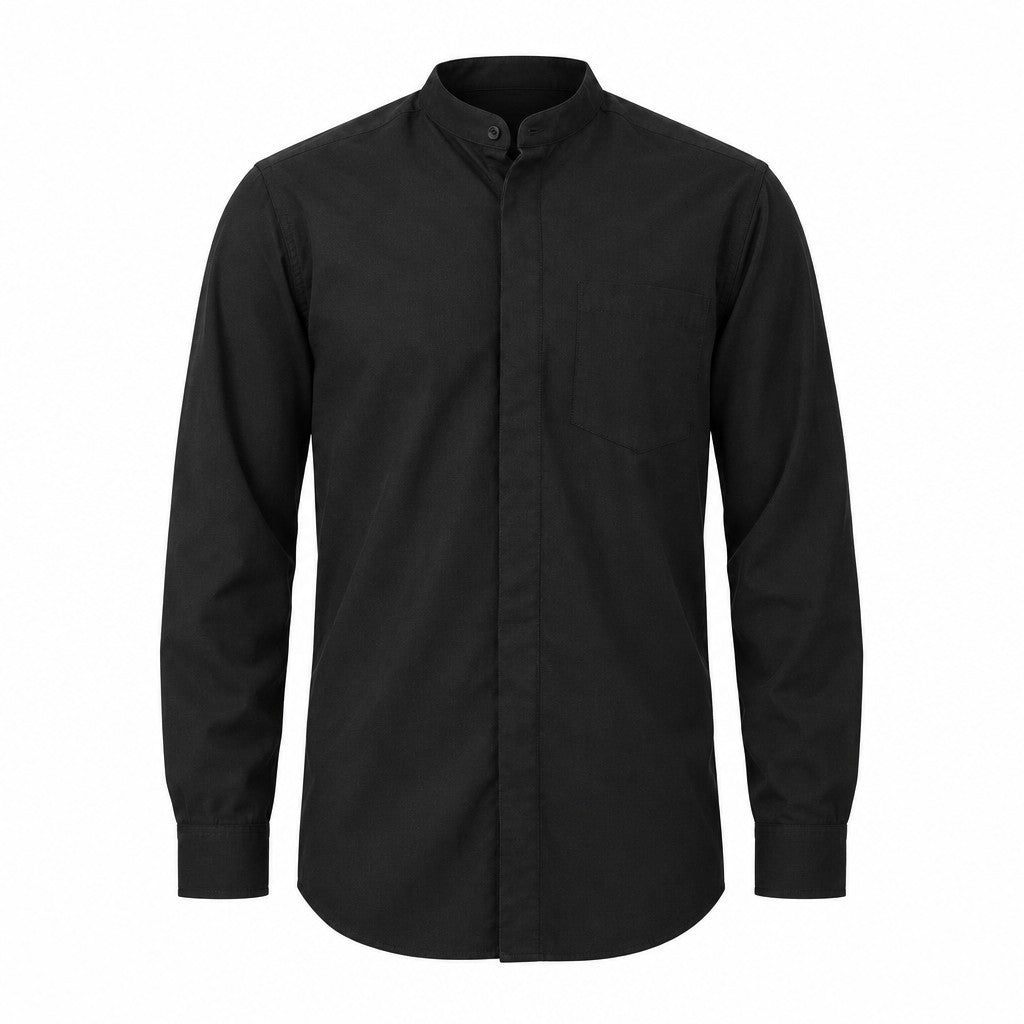 Banded Collar Shirt