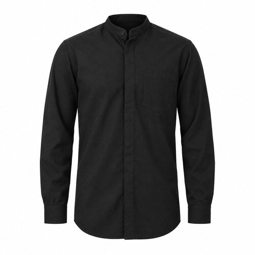 Banded Collar Shirt