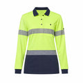 Womens Workcool Hyperfreeze Spliced Long Sleeve Polo with Segmented Tape
