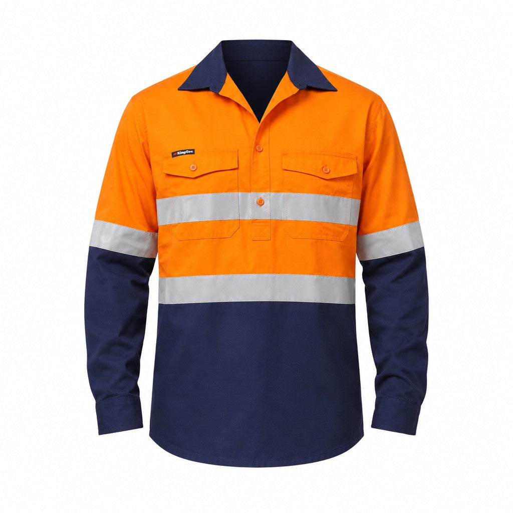 Workcool 2 Hi-Vis Reflective Closed Front Work Shirt