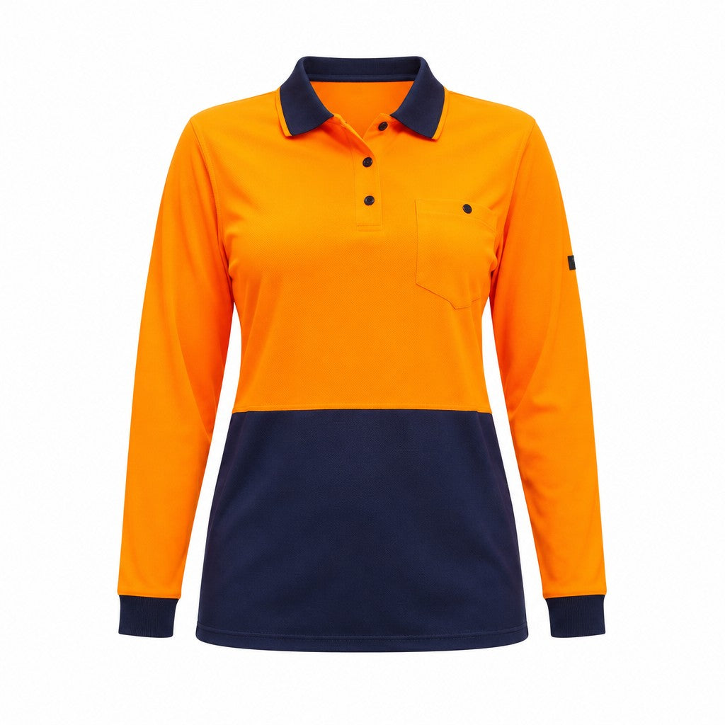 Women's Workcool Hyperfreeze Hi-Vis Long Sleeve Polo Shirt