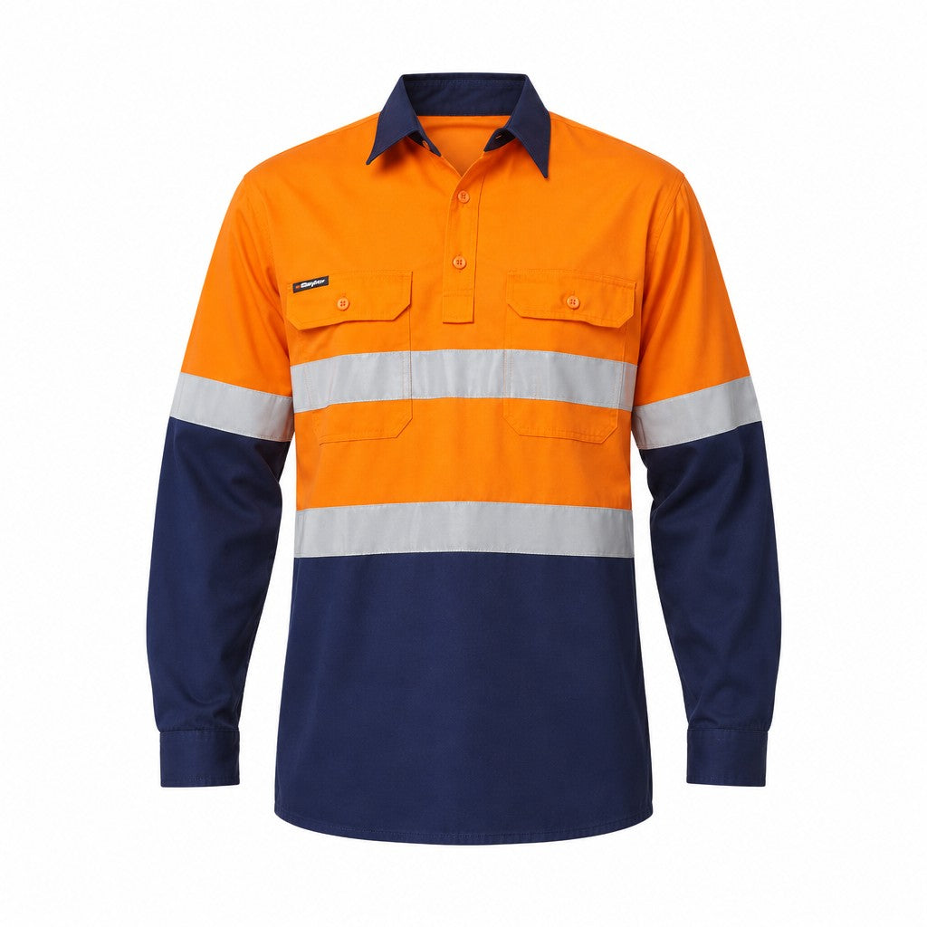 Workcool Vented Closed Front Spliced Shirt Taped Long Sleeve