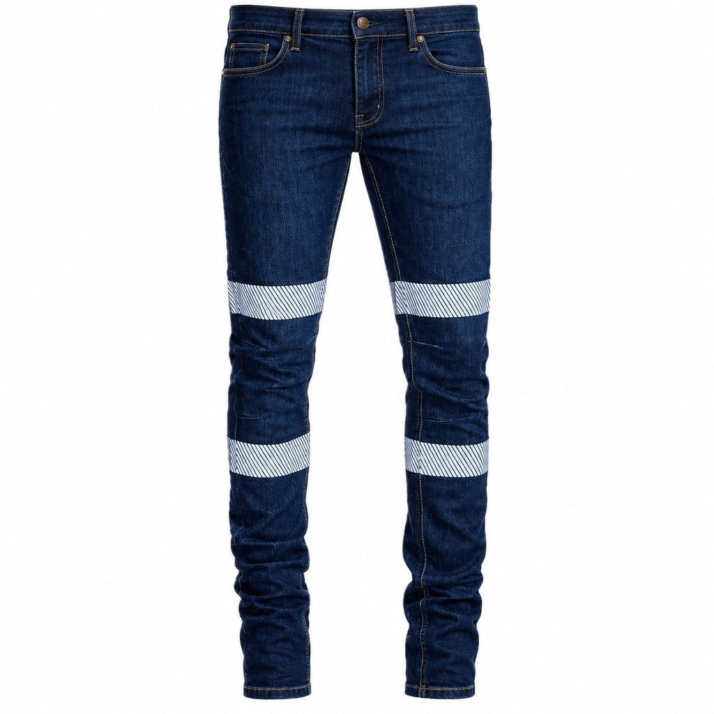 Urban Coolmax Stretch Slim Reflective Denim Work Jeans