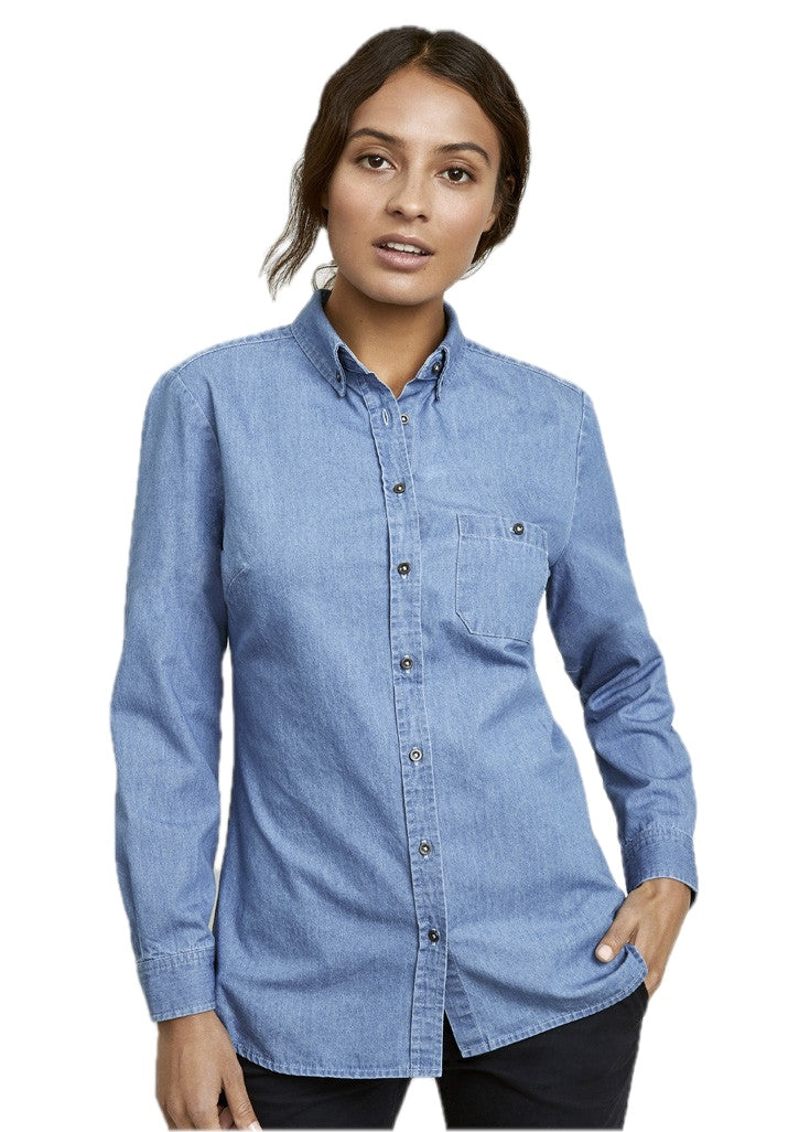 Ladies Indie Denim Long Sleeve Shirt