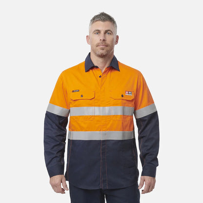 Camisola ShieldTec Fr Hi Vis bicolor com abertura frontal e fita de vedação - EPI2