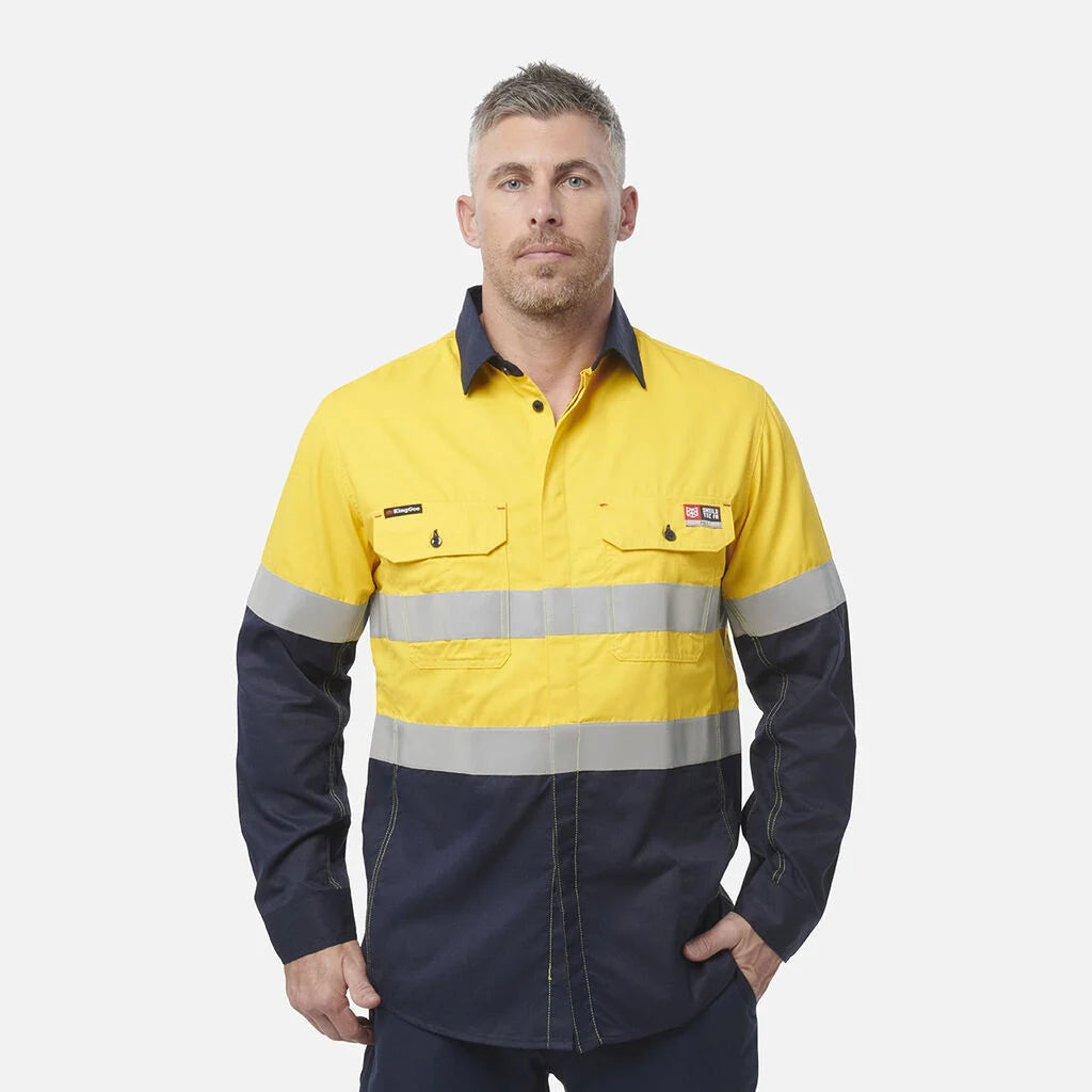 Camisola ShieldTec Fr Hi Vis bicolor com abertura frontal e fita de vedação - EPI2