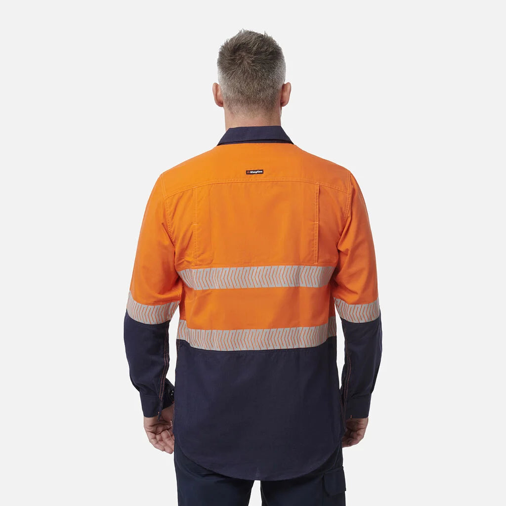 ShieldTec LENZING™ FR Hi Vis 2Tone Open Front Taped Shirt PPE1
