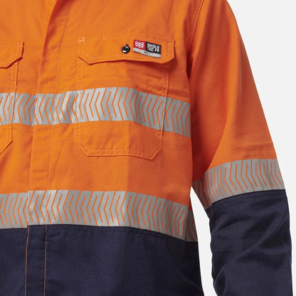 ShieldTec LENZING™ FR Hi Vis 2Tone Open Front Taped Shirt PPE1