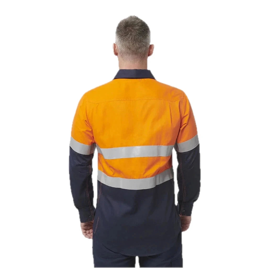 ShieldTec FR Hi Vis 2 Tone Closed Front Taped Shirt PPE2
