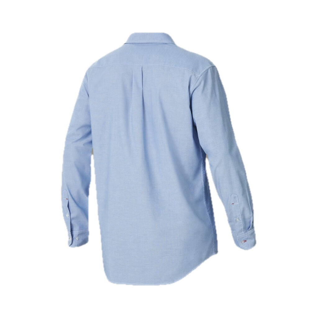 CAMISA DE TRABALHO MANGA COMPRIDA CHAMBRAY POLY ALGODÃO 