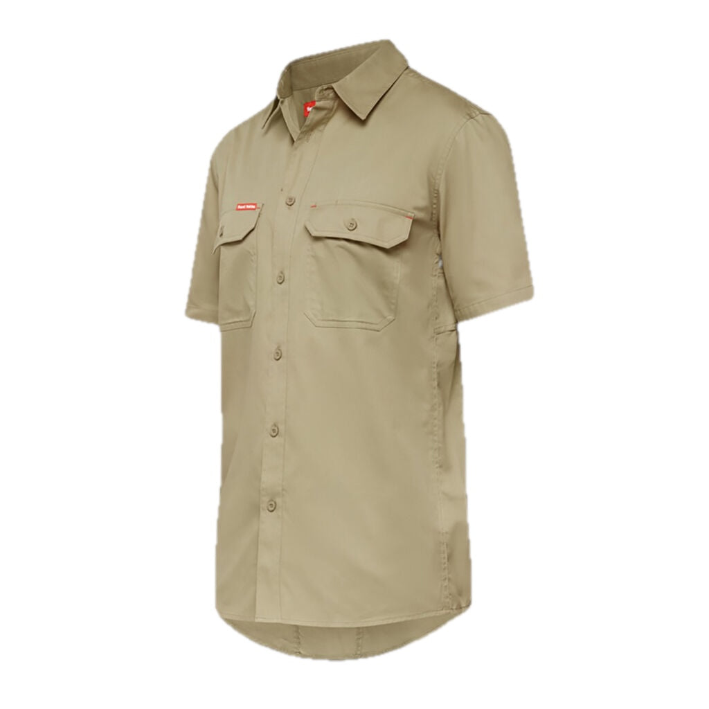 CAMISA DE TRABALHO DE ALGODÃO COM MANGA CURTA VENTILADA KOOLGEAR 