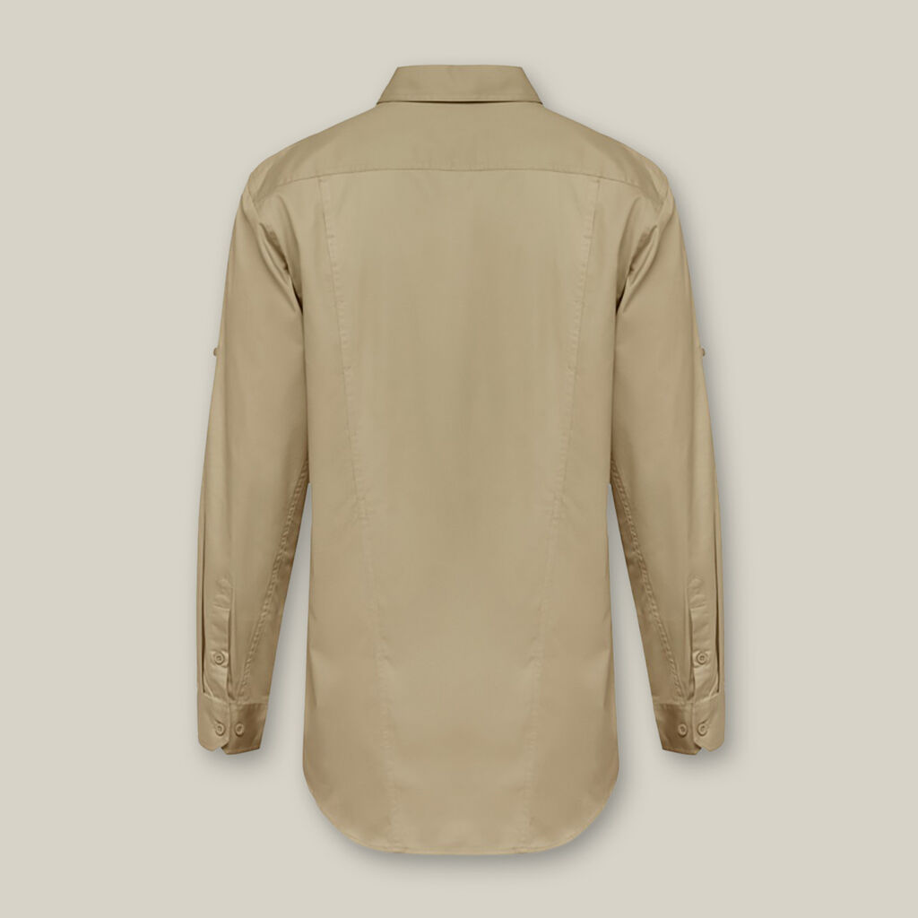 CAMISA DE TRABALHO DE ALGODÃO COM MANGA COMPRIDA VENTILADA KOOLGEAR 