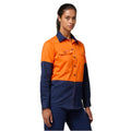 KEMEJA WANITA KOOLGEAR 2 TONE HI-VIS LENGAN PANJANG BERVENTILASI 