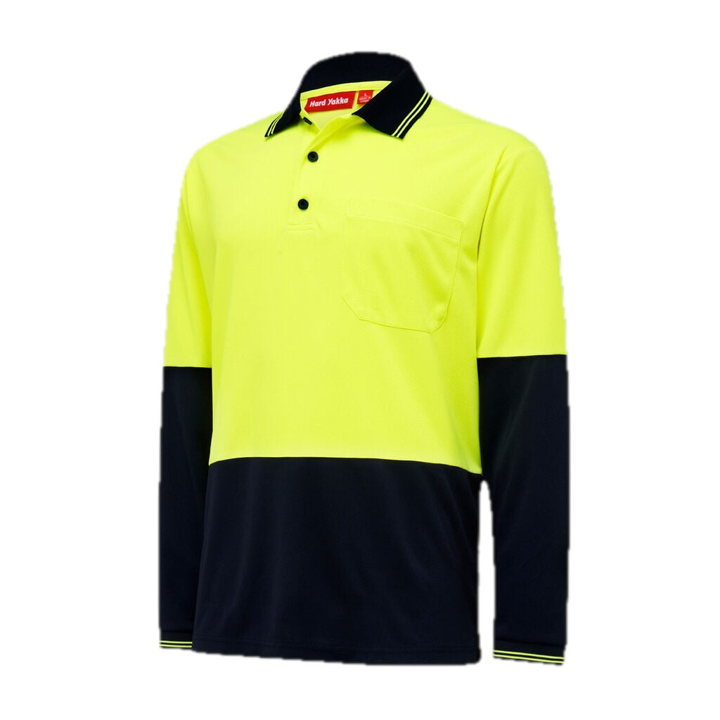CORE 2 TONE HI-VIS LONG SLEEVE POLO