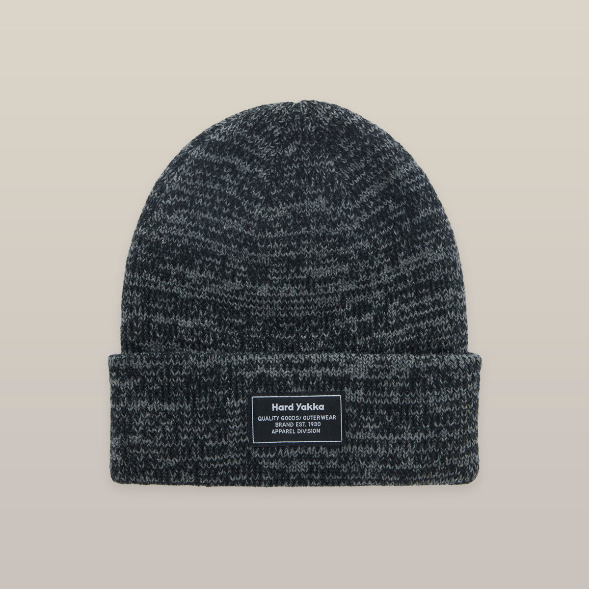 Hard Yakka 2Tone Twist Marle Beanie (Y22301) – Black/Charcoal Marle
