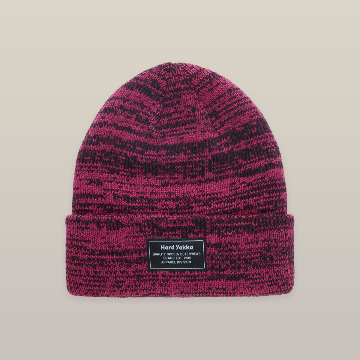 Hard Yakka 2Tone Twist Marle Beanie (Y22301) – Pink/Black Marle