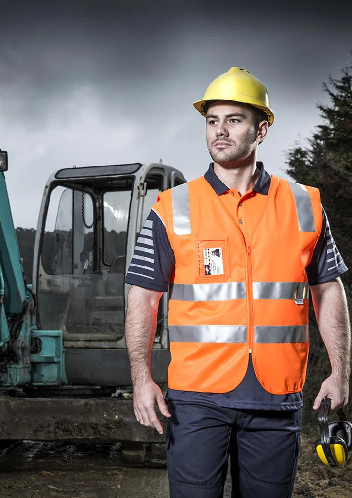 Colete Unissex Hi Vis Zip 