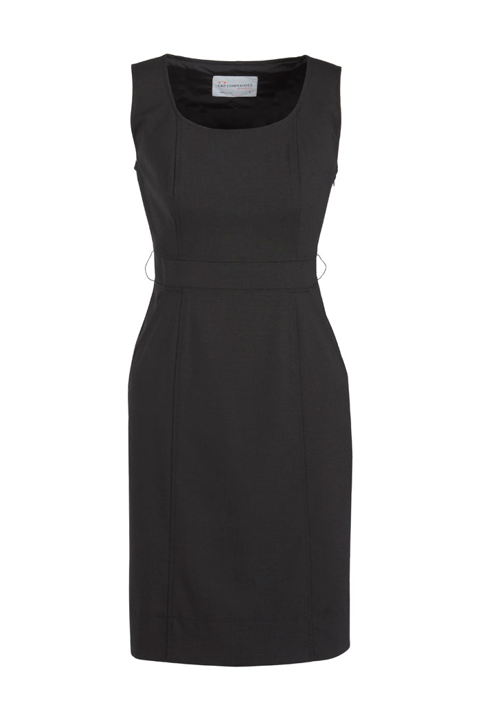 WANITA WOOL BLEND STRETCH CAP SLEEVE DRESS