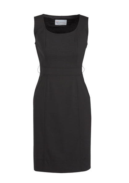 WANITA WOOL BLEND STRETCH CAP SLEEVE DRESS
