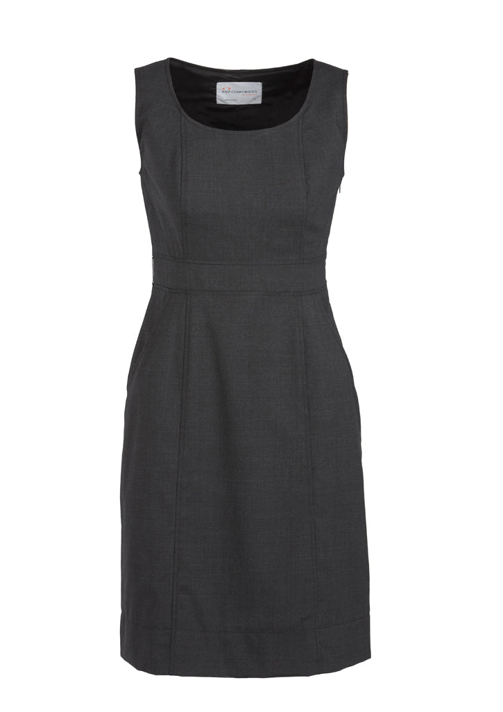 WANITA WOOL BLEND STRETCH CAP SLEEVE DRESS