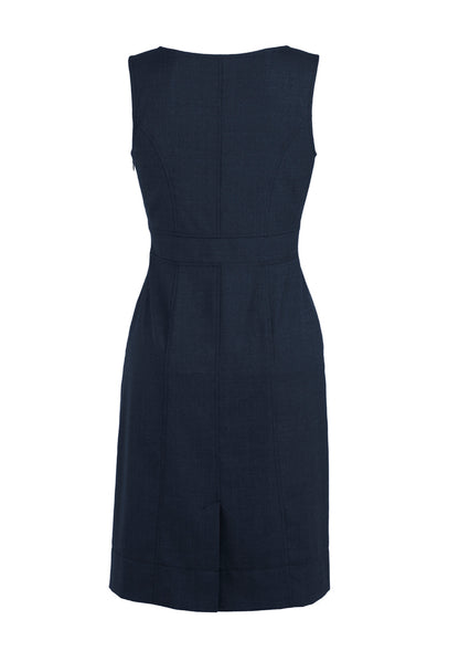 WANITA WOOL BLEND STRETCH CAP SLEEVE DRESS
