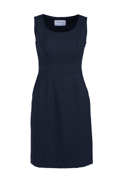WANITA WOOL BLEND STRETCH CAP SLEEVE DRESS