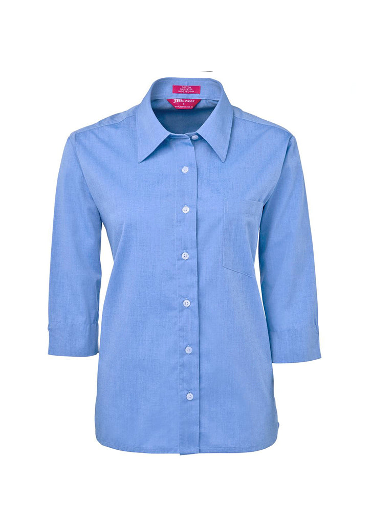 Camisa Feminina Original 3/4 Fina Chambray