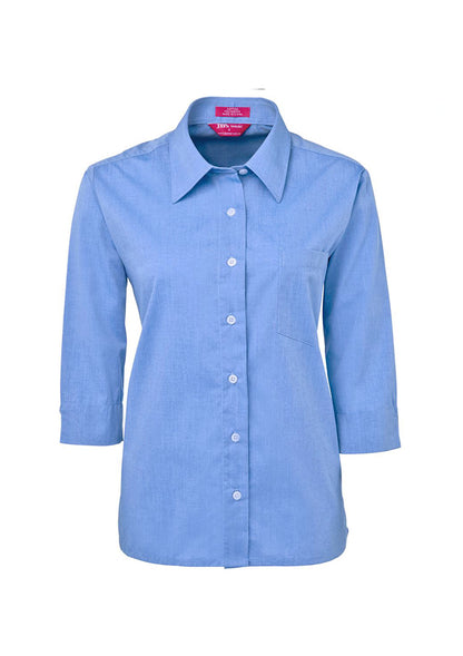 Camisa Feminina Original 3/4 Fina Chambray