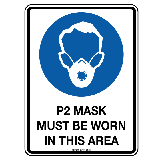 Tanda Masker Poly P2 30 x 22,5cm