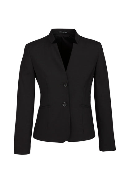 Jaket Wanita Kerah Terbalik Wol Elastis Nyaman
