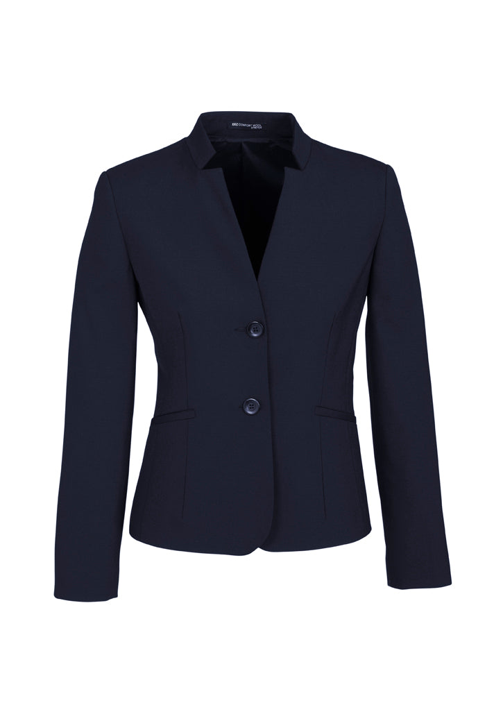 Jaket Wanita Kerah Terbalik Wol Elastis Nyaman