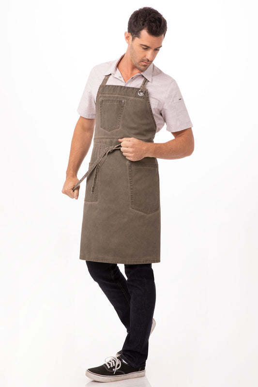 Celemek Bib Dorset - Cokelat Tanah