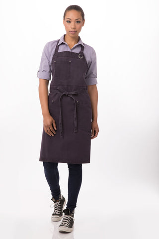 Dorset Bib Apron- Earth Brown