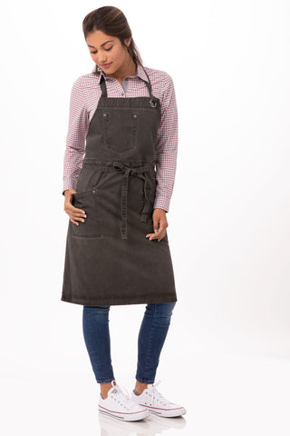 Dorset Bib Apron- Earth Brown