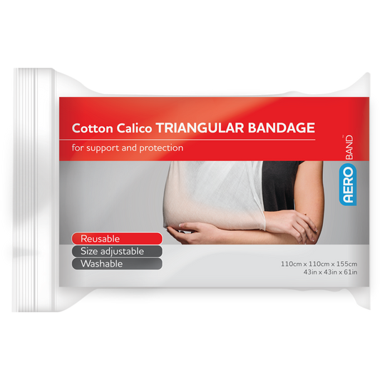 AEROBAND Cotton Calico Triangular Bandage 110 x 110 x 155cm Bag/10