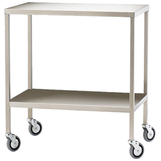 Large Stainless Steel Trolley 110 x 50 x 90.5cm