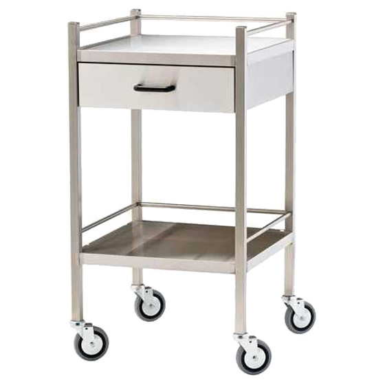 Troli Stainless Steel Sedang dengan Laci 60 x 50 x 97cm