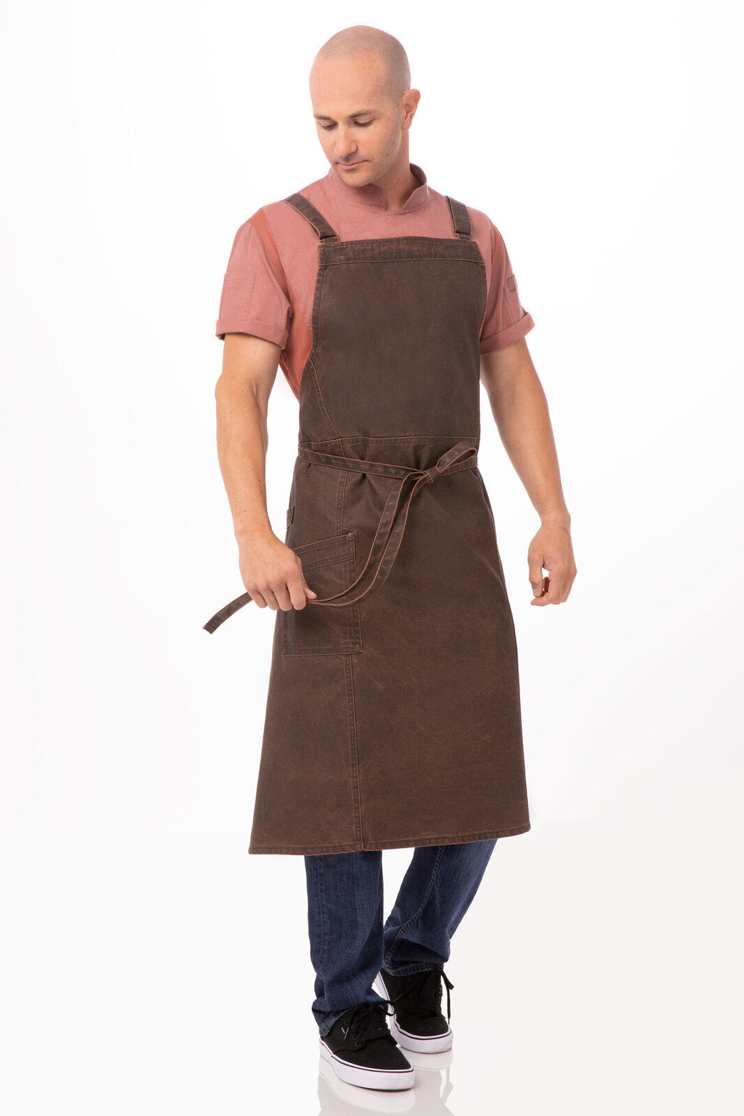 Celemek Bib Silang Koki Denver