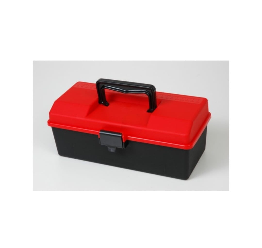 AEROCASE Red and Black Plastic Tacklebox with Liftout Tray 15 x 29 x 11.5cm