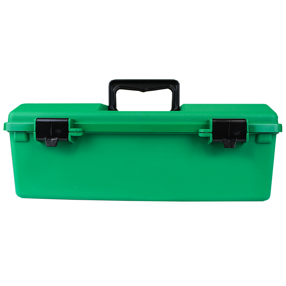 Caixa de plástico verde AEROCASE com 1 bandeja removível 23 x 40 x 14,5 cm