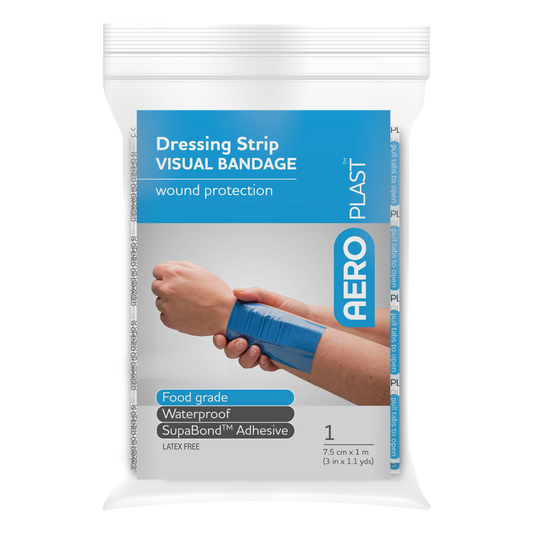 AEROPLAST Premium Visual Dressing Strip 7.5cm x 1M