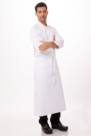 Long Four-Way Apron- White