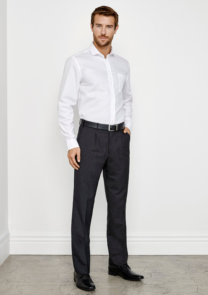 Calça plissada clássica masculina