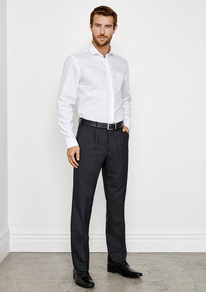 Calça plissada clássica masculina