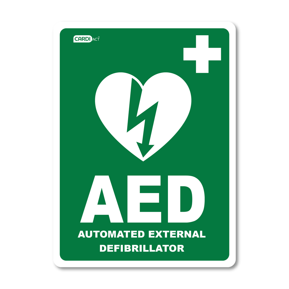 Stiker CARDIACT AED 22,5 x 30cm