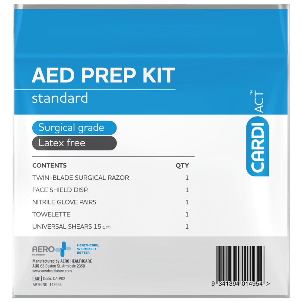 Perlengkapan Persiapan Dasar CARDIACT AED 12,5 x 20,5 cm