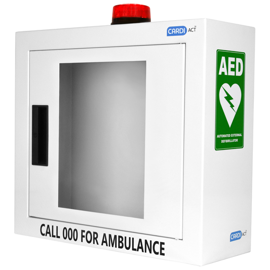 Custom Alarmed AED Cabinet with Strobe Light 42 x 38 x 15.5cm