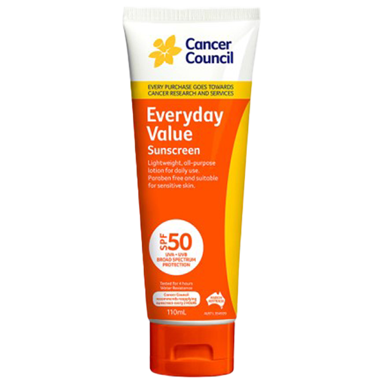Tabung Tabir Surya SPF50 Everyday Value CANCER COUNCIL 110mL